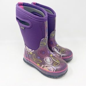 Bogs Boots Floral Purple
